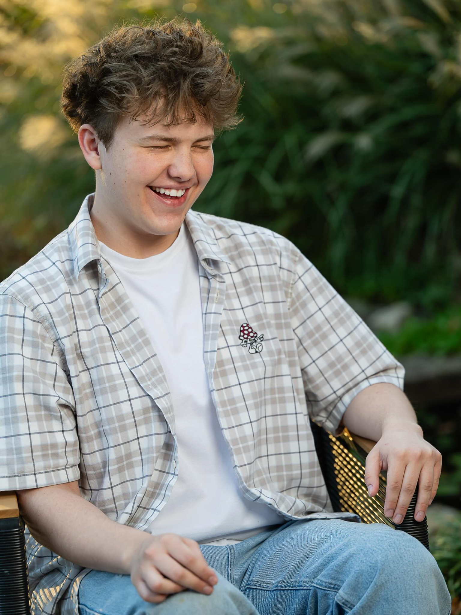 Natural portrait laughing